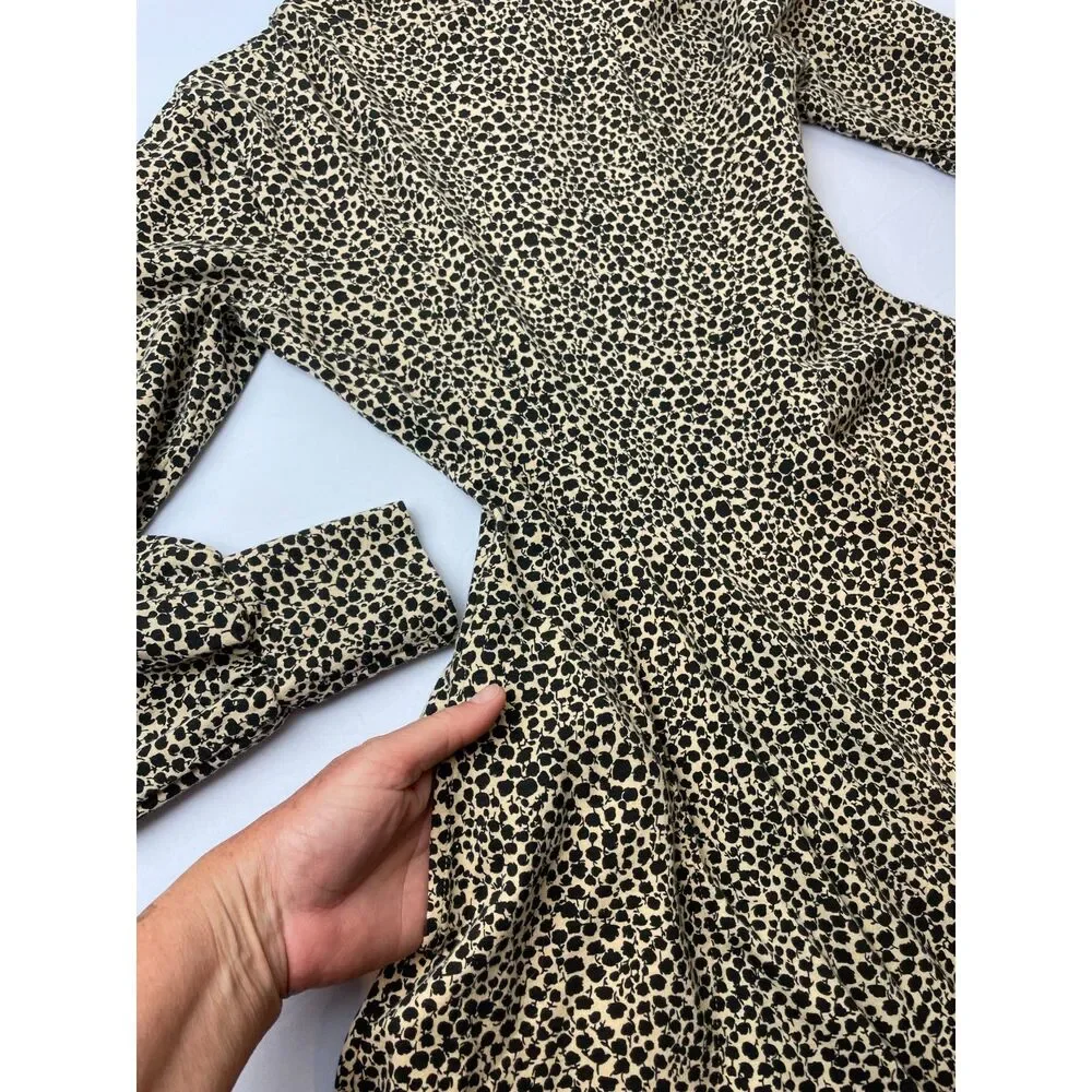 ~ NEW ModCloth M Dress Effie's Heart Cotton Spandex Pockets Long Sleeves Floral - Picture 2 of 15